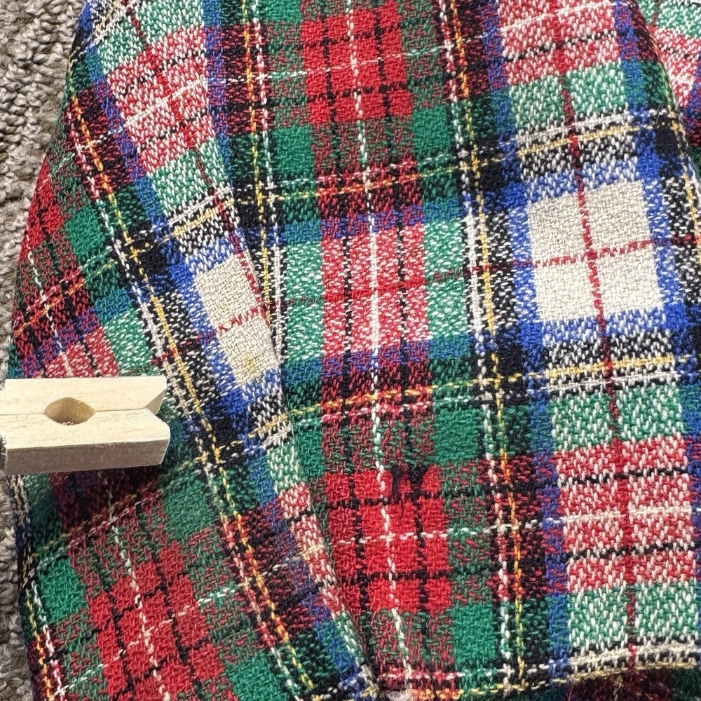 VTG Pendleton Womens 8 Wool Blazer Jacket Red Green Plaid Christmas Holiday - Picture 5 of 8